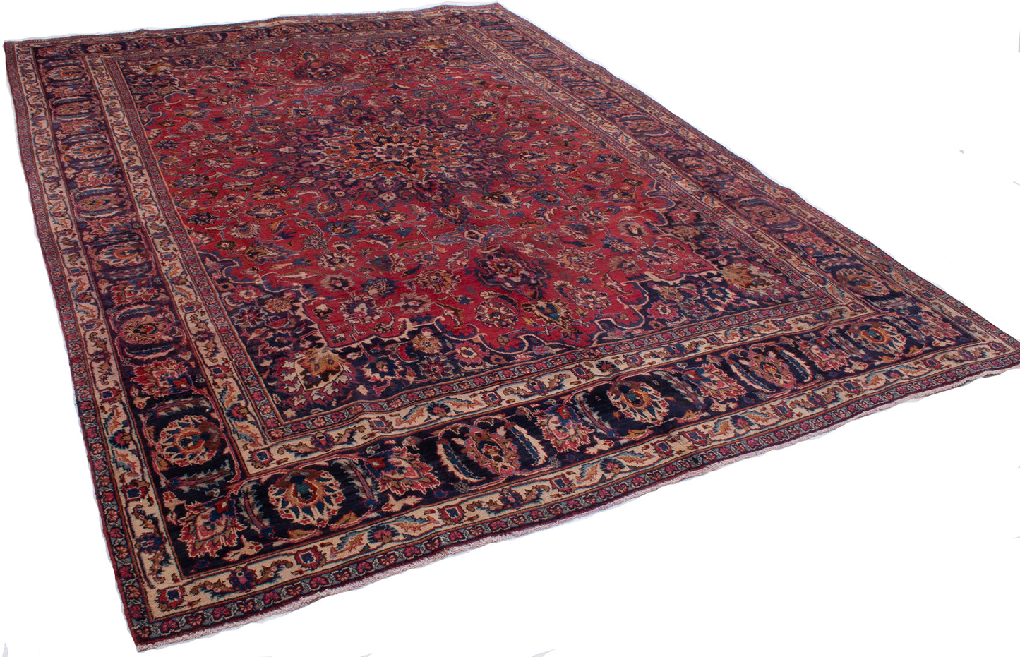 Semi-Antique Persian Mashad Rug