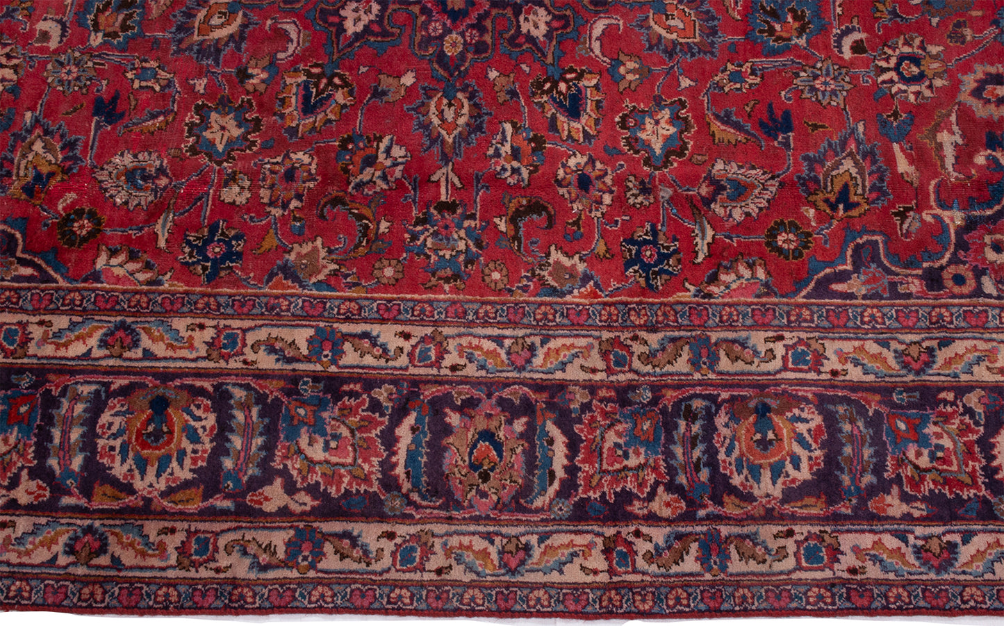 Semi-Antique Persian Mashad Rug
