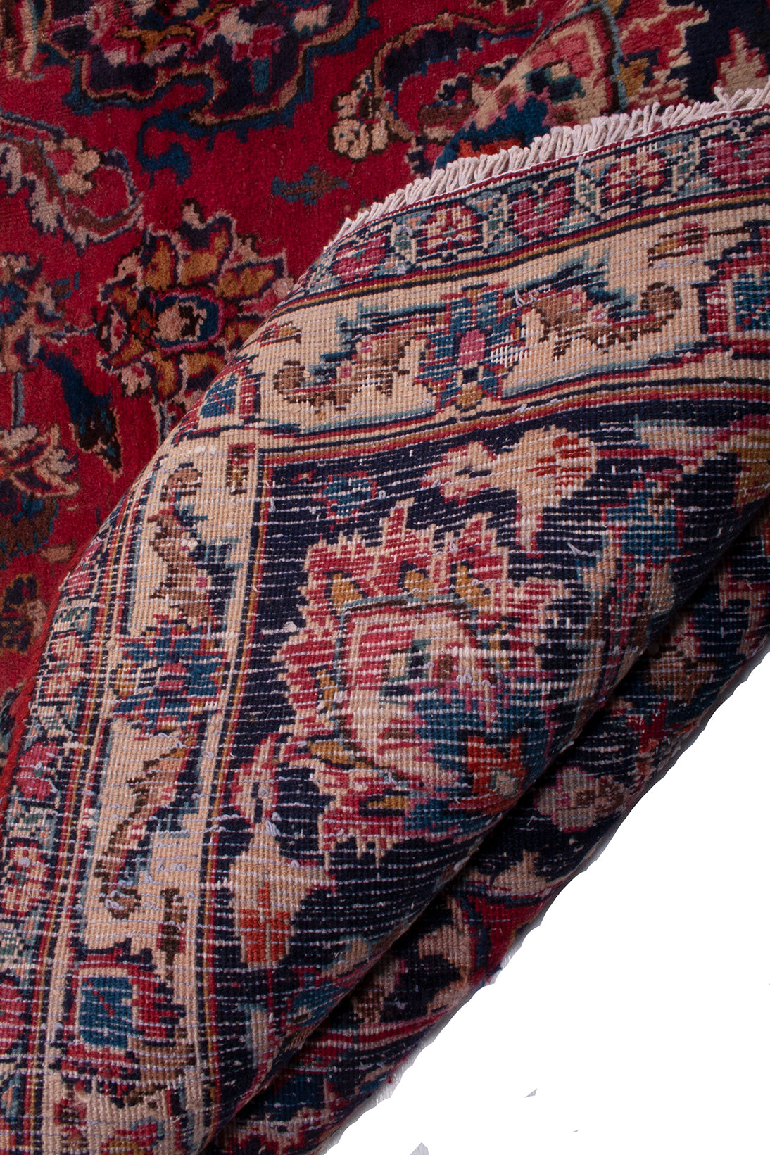 Semi-Antique Persian Mashad Rug