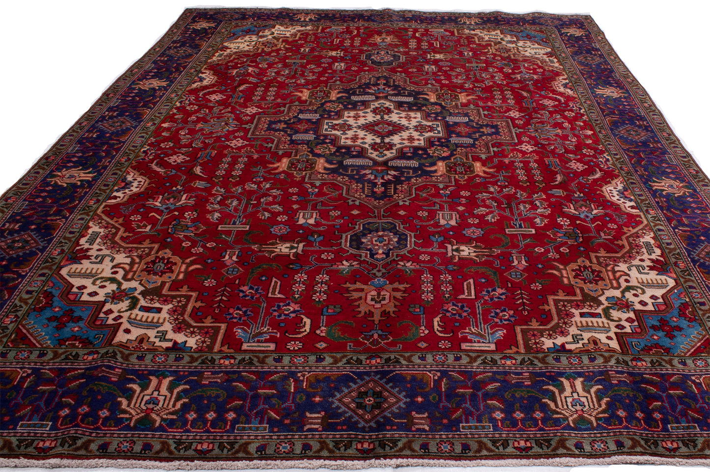 Semi-Antique Persian Tabriz Rug