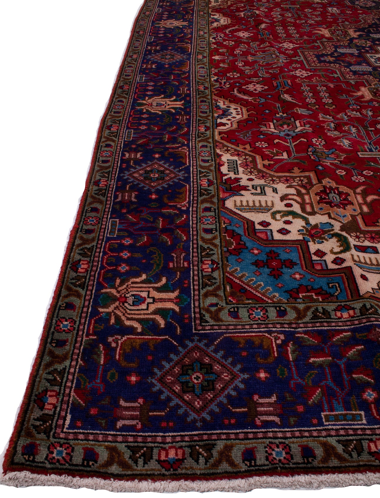 Semi-Antique Persian Tabriz Rug
