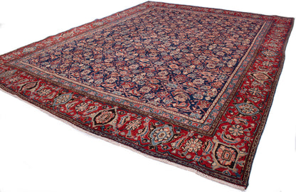 Semi-Antique Persian Mashad Rug