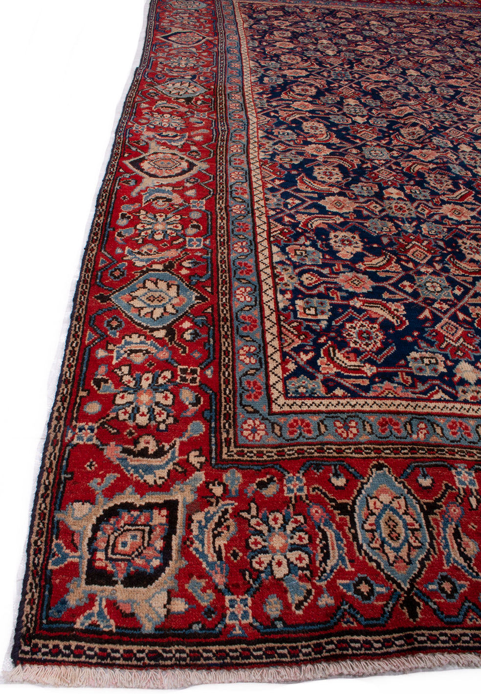 Semi-Antique Persian Mashad Rug