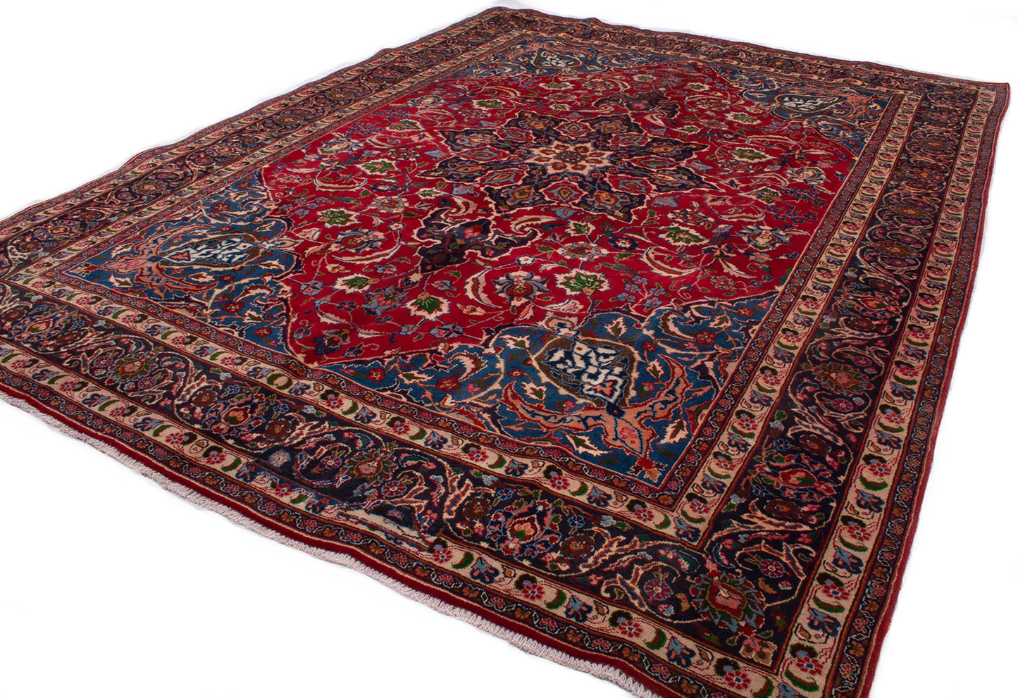 Semi-Antique Persian Mashad Rug