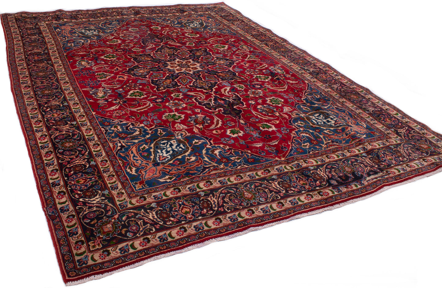 Semi-Antique Persian Mashad Rug