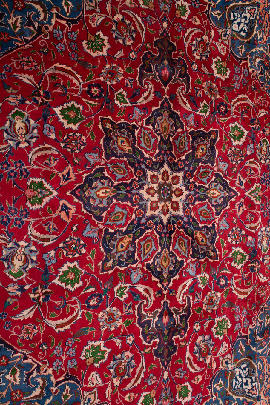 Semi-Antique Persian Mashad Rug