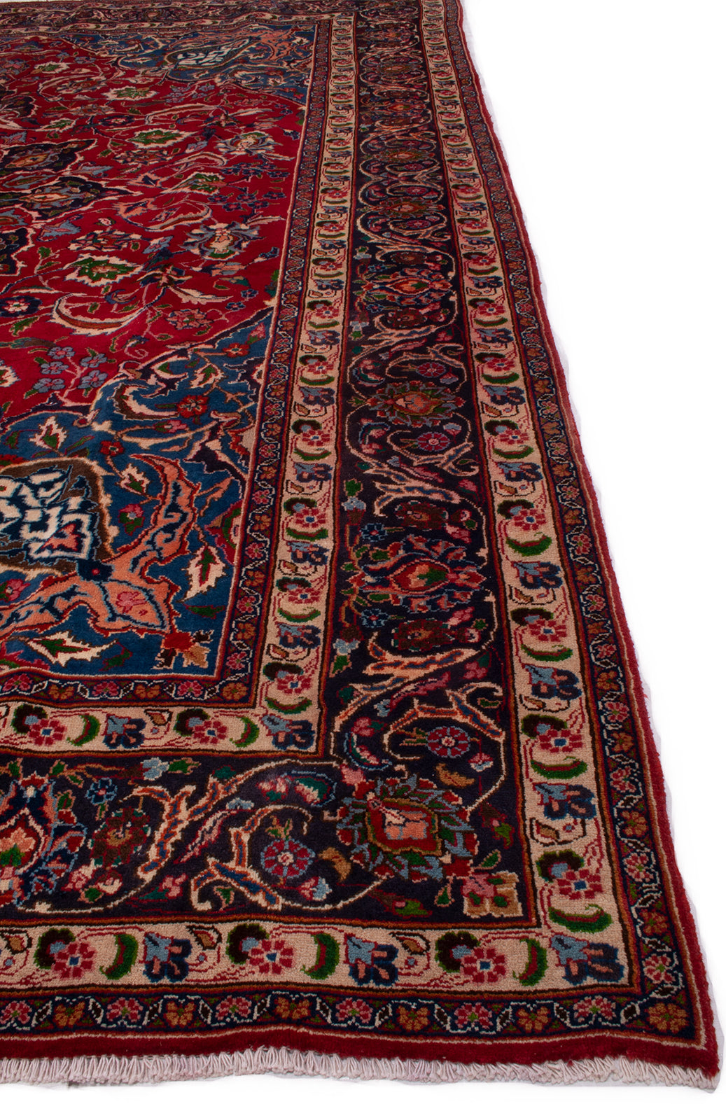 Semi-Antique Persian Mashad Rug