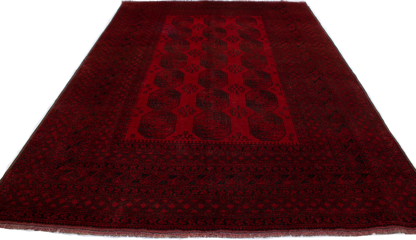 Antique Afghan Aqcha Rug