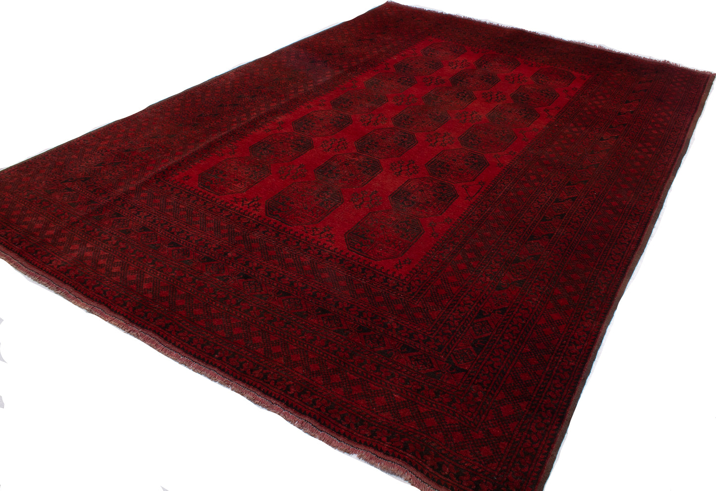 Antique Afghan Aqcha Rug