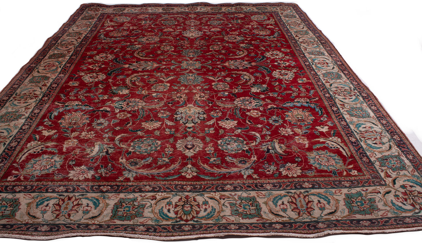 Semi-Antique Persian Tabriz Rug