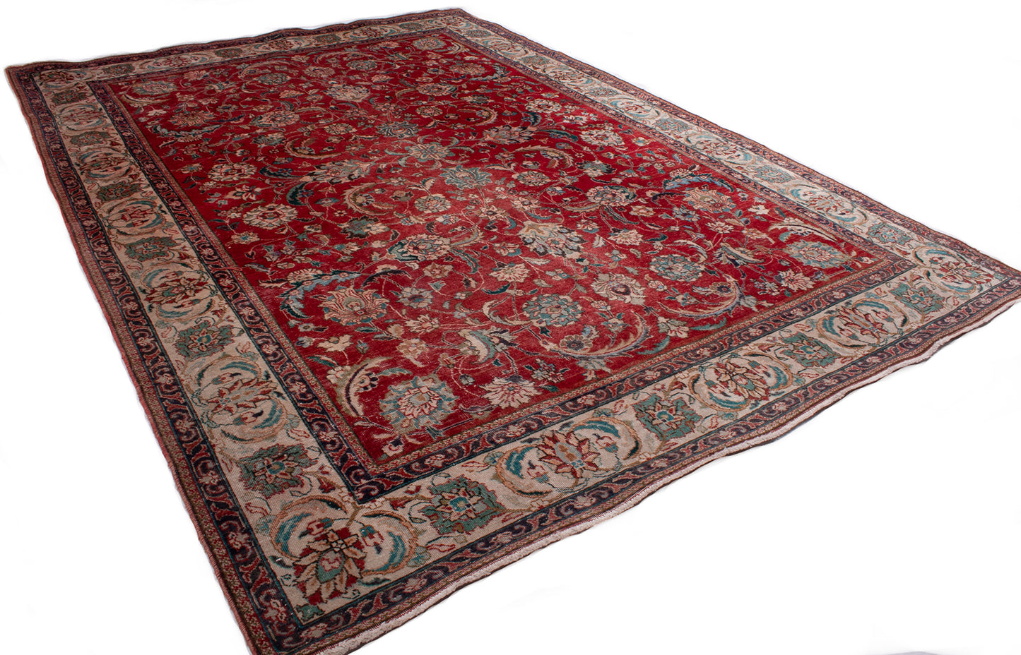 Semi-Antique Persian Tabriz Rug