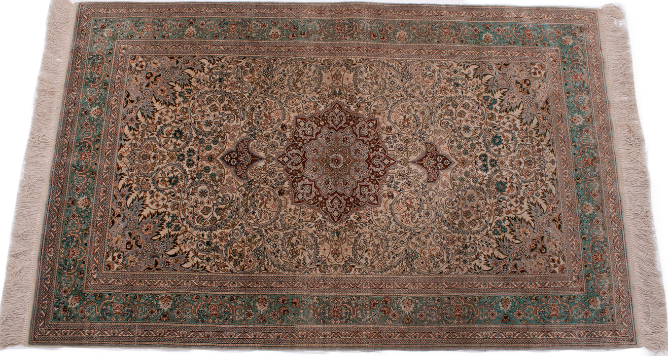 Turkish Hereke Silk Rug