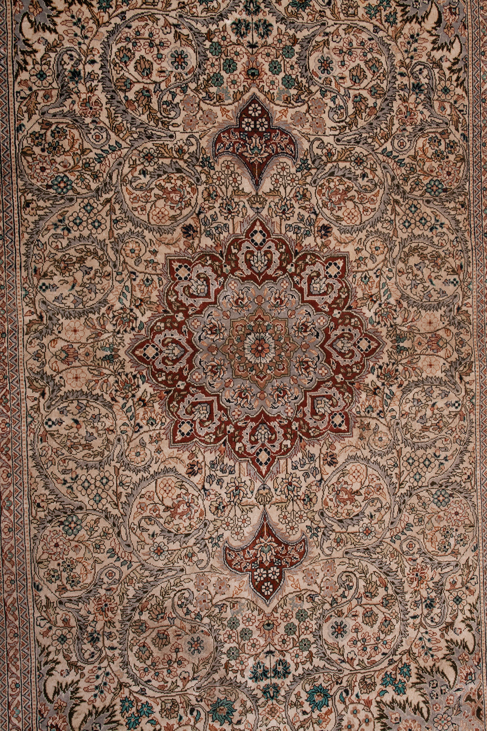 Turkish Hereke Silk Rug