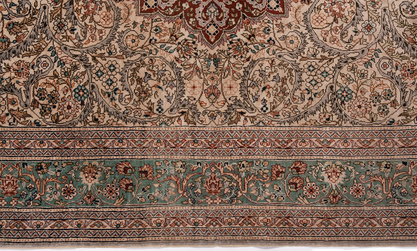Turkish Hereke Silk Rug
