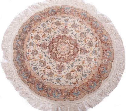 Persian Tabriz Round Rug
