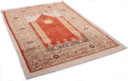 Antique Turkish Silk Konya Rug