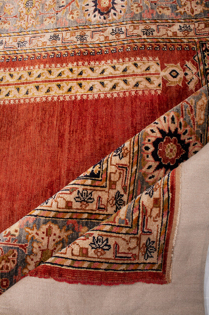 Antique Turkish Silk Konya Rug