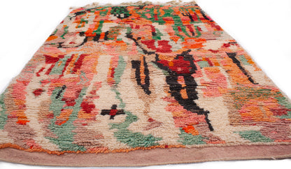 Semi-Antique Moroccan Boujad Rug
