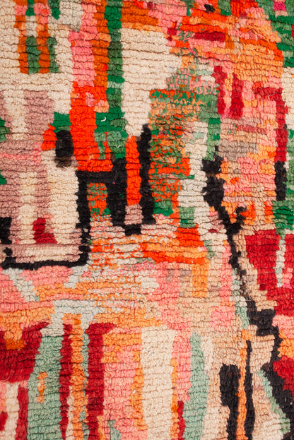 Semi-Antique Moroccan Boujad Rug
