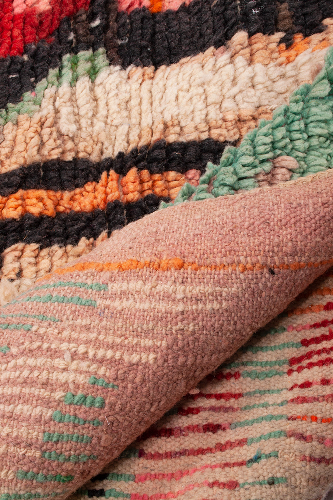 Semi-Antique Moroccan Boujad Rug