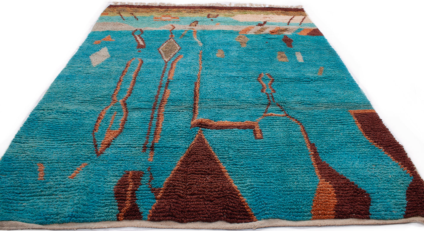 Semi-Antique Moroccan Kenifra Rug