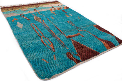 Semi-Antique Moroccan Kenifra Rug
