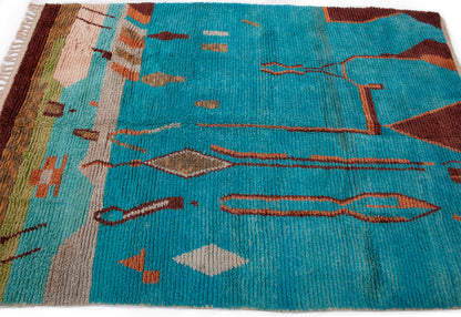 Semi-Antique Moroccan Kenifra Rug
