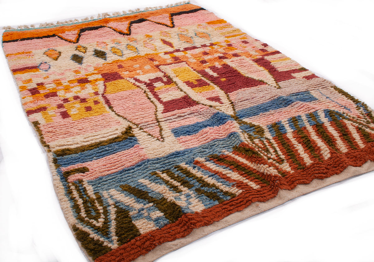 Semi-Antique Moroccan Khenifra Rug
