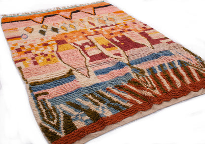 Semi-Antique Moroccan Khenifra Rug