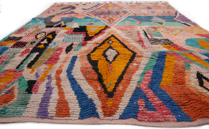 Semi-Antique Moroccan Boujad Rug