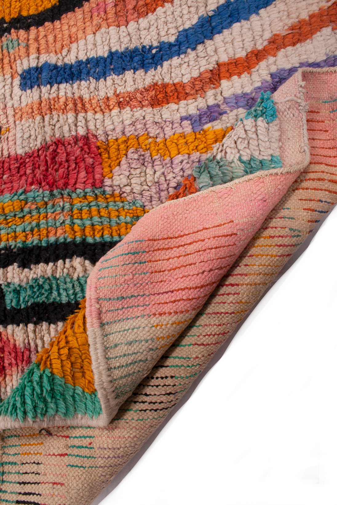 Semi-Antique Moroccan Boujad Rug