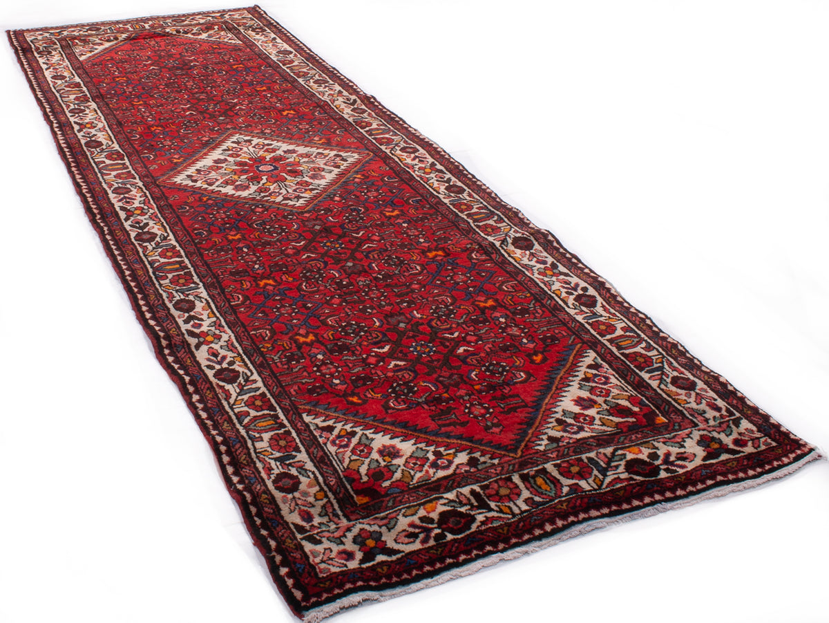 Semi-Antique Persian Hussainabad Hall Runner Rug