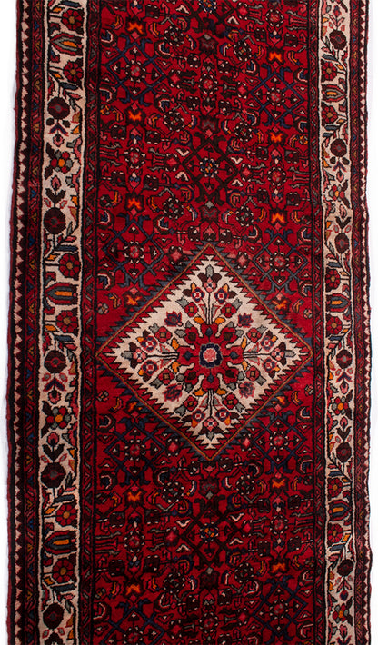 Semi-Antique Persian Hussainabad Hall Runner Rug