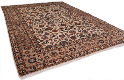 Semi-Antique Persian Kashan Rug