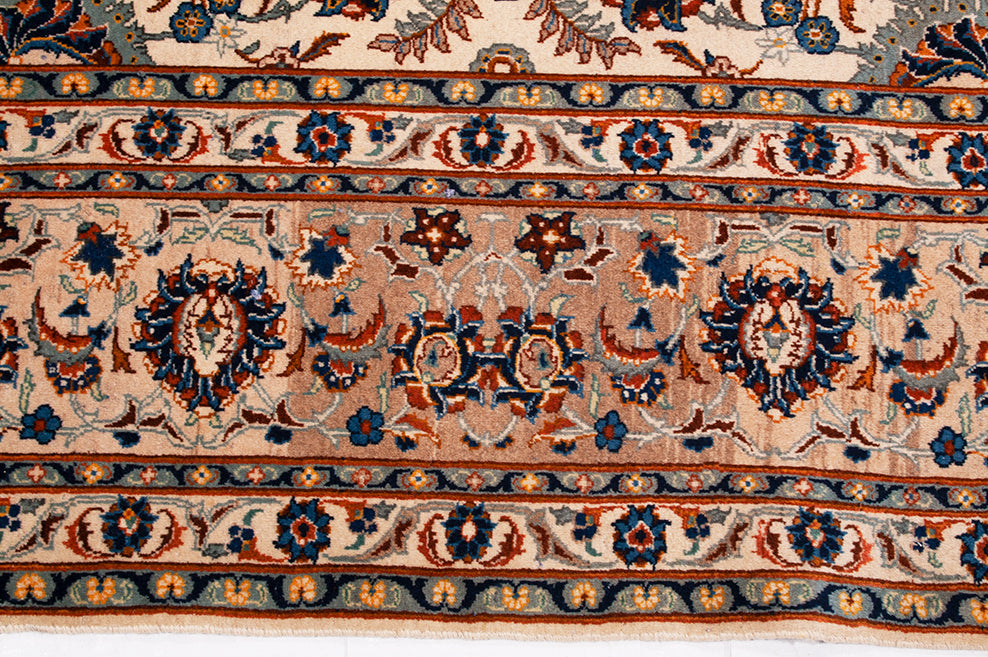 Semi-Antique Persian Kashan Rug