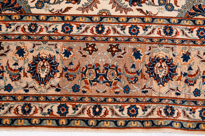 Semi-Antique Persian Kashan Rug