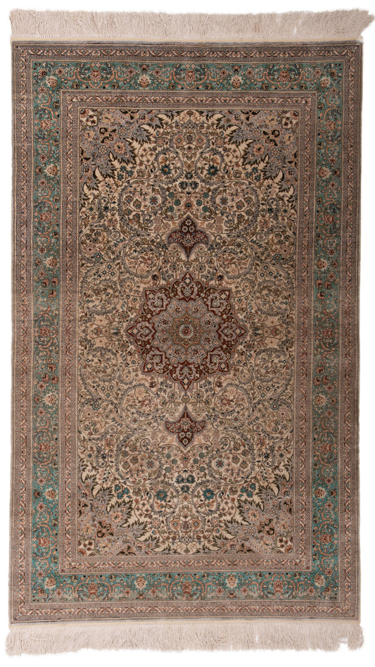 Turkish Hereke Silk Rug