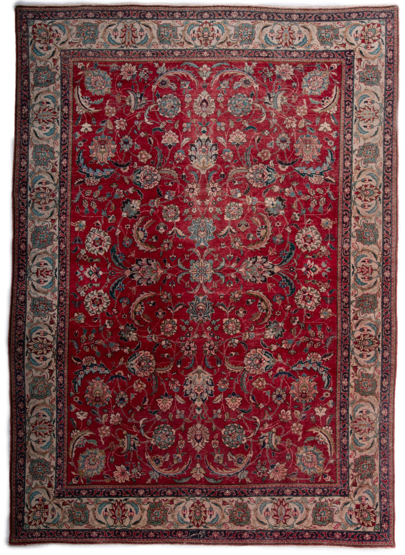 Semi-Antique Persian Tabriz Rug