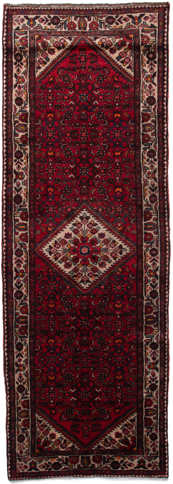 Semi-Antique Persian Hussainabad Hall Runner Rug