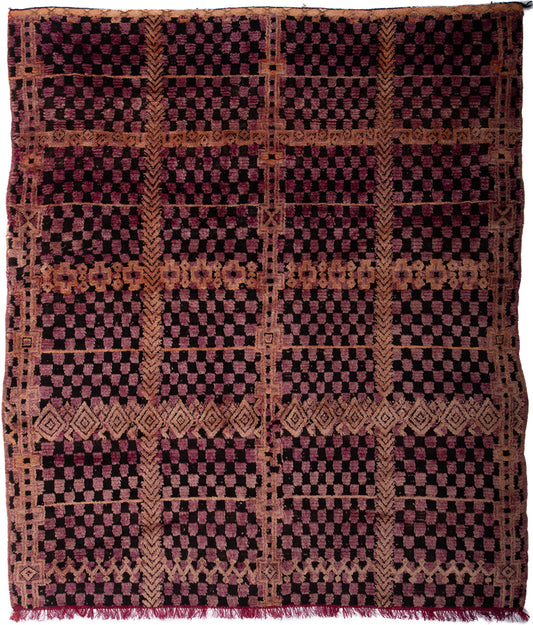 Semi-Antique Moroccan Ben M'Guild Rug