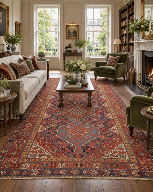 Antique Persian Qashqai Rug