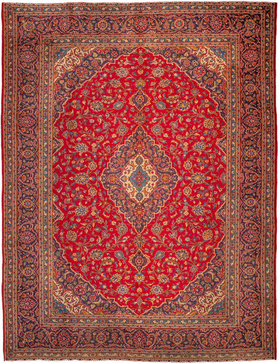 Persian Kashan Semi-Antique Rug