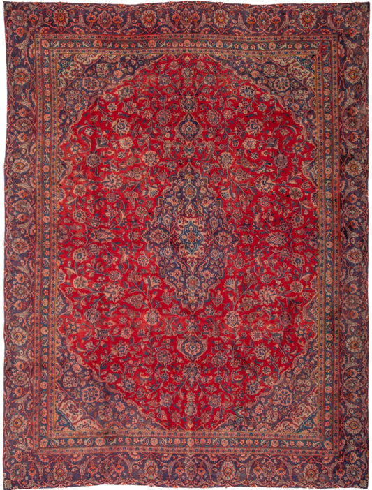 Semi-Antique Persian Mashad Rug