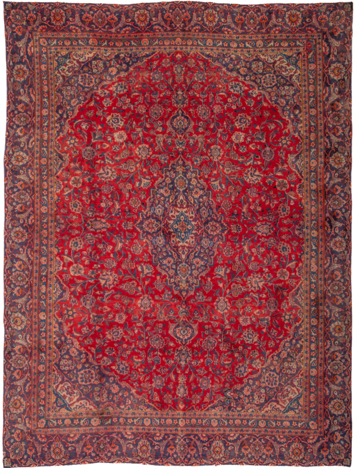 Semi-Antique Persian Mashad Rug