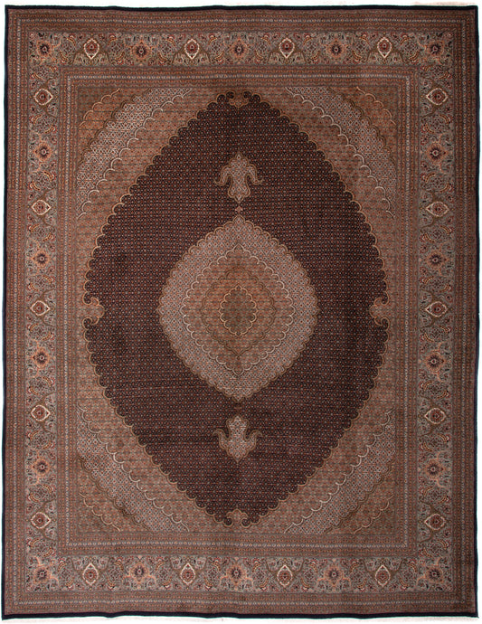 Persian Wool & Silk Mahi Tabriz Rug