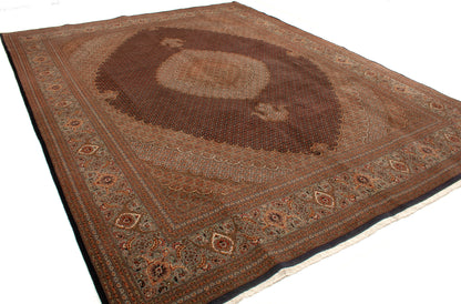 Persian Wool & Silk Mahi Tabriz Rug