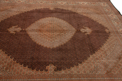 Persian Wool & Silk Mahi Tabriz Rug