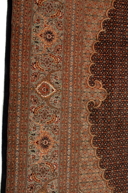 Persian Wool & Silk Mahi Tabriz Rug