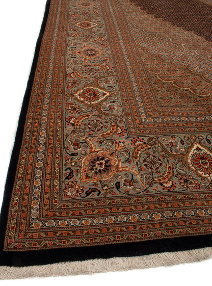 Persian Wool & Silk Mahi Tabriz Rug