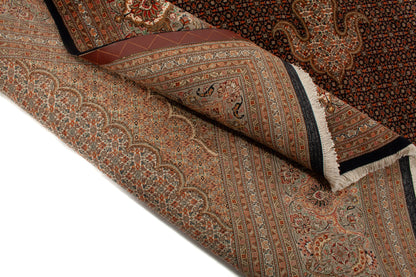 Persian Wool & Silk Mahi Tabriz Rug